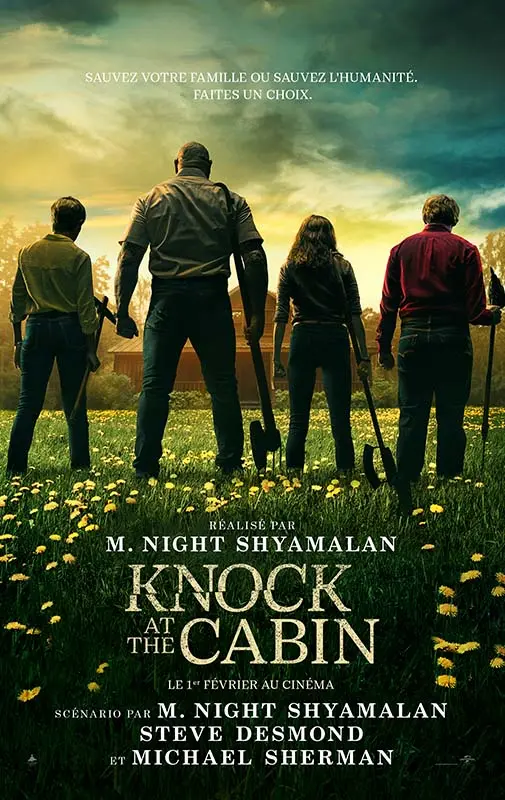 knock-at-the-cabin-affiche sorties cinéma du 1er février