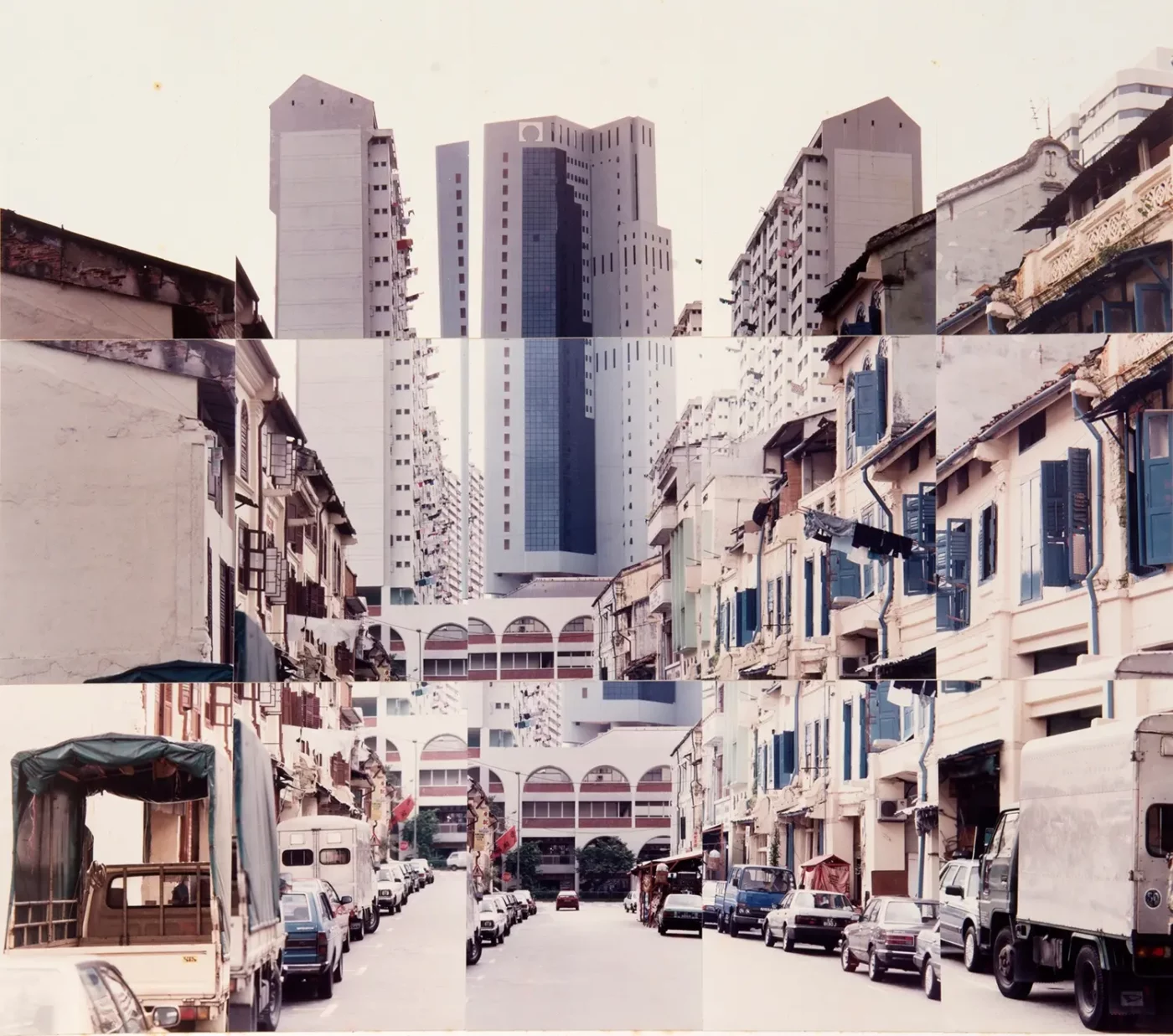 © Gilles Massot, Les façades imaginaires de Calcutta, photographie argentique, collage couleur, 1990.-MRO-2