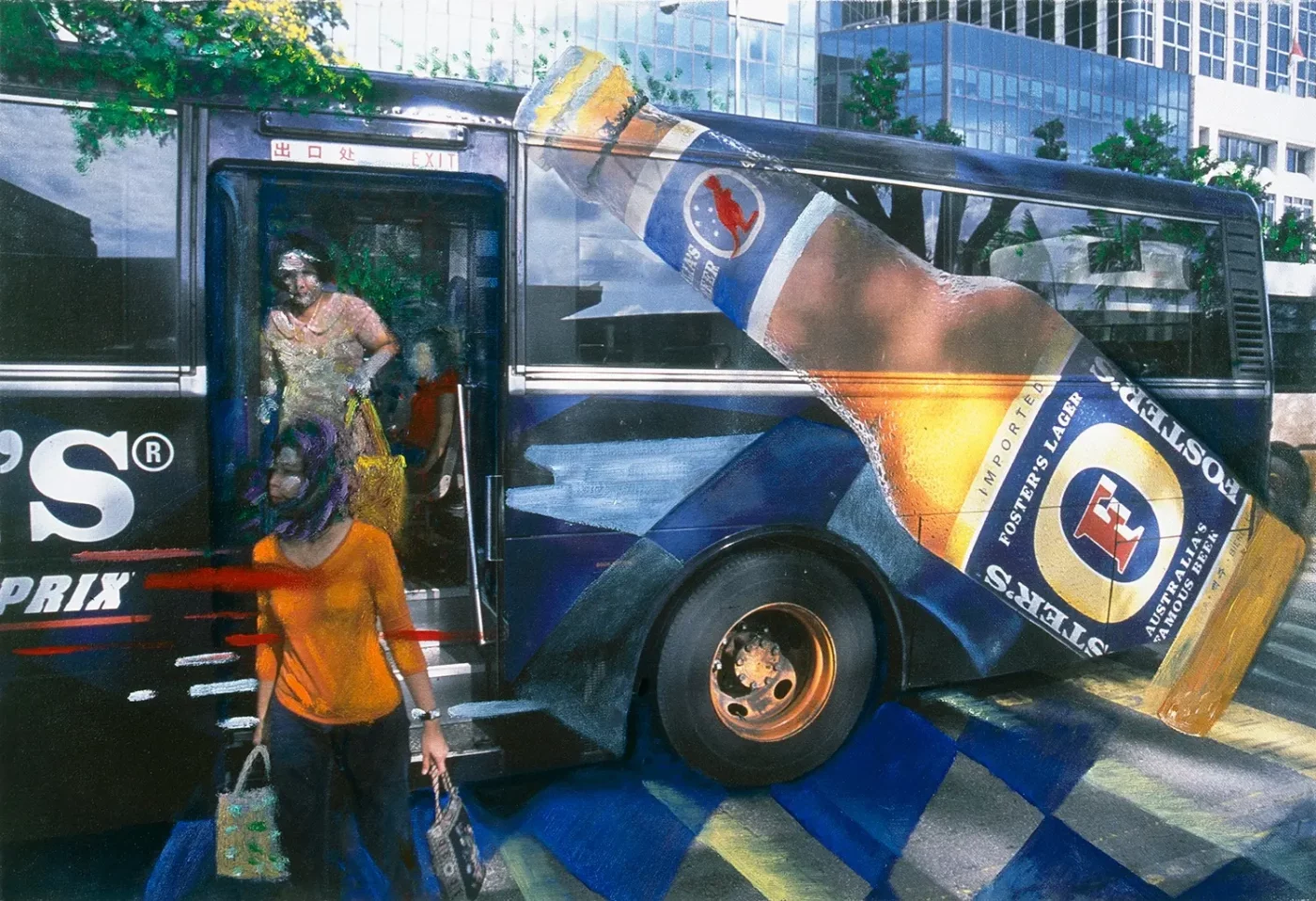 © Gilles Massot, Moving Pictures, Disturbed Realities, images mouvantes, réalités bousculées tirages numériques sur toile et acrylique, 2002