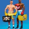 Deux hommes bodybuilders portant des sacs LongchampxToiletPaper