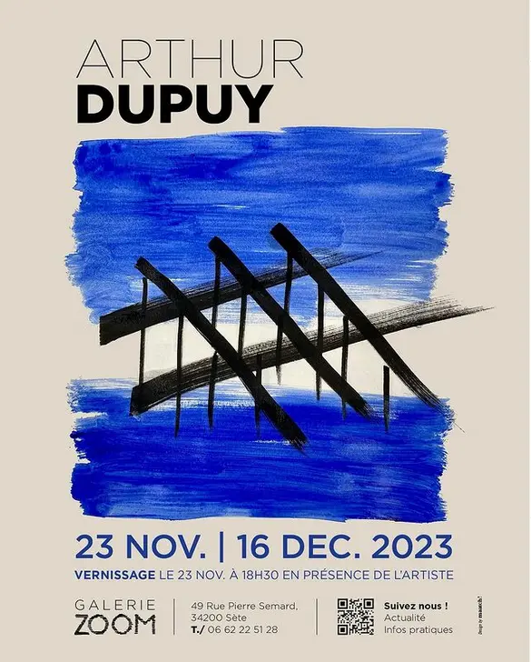 Galerie ZOOM, affiche de l’exposition d'Arthur Dupuy