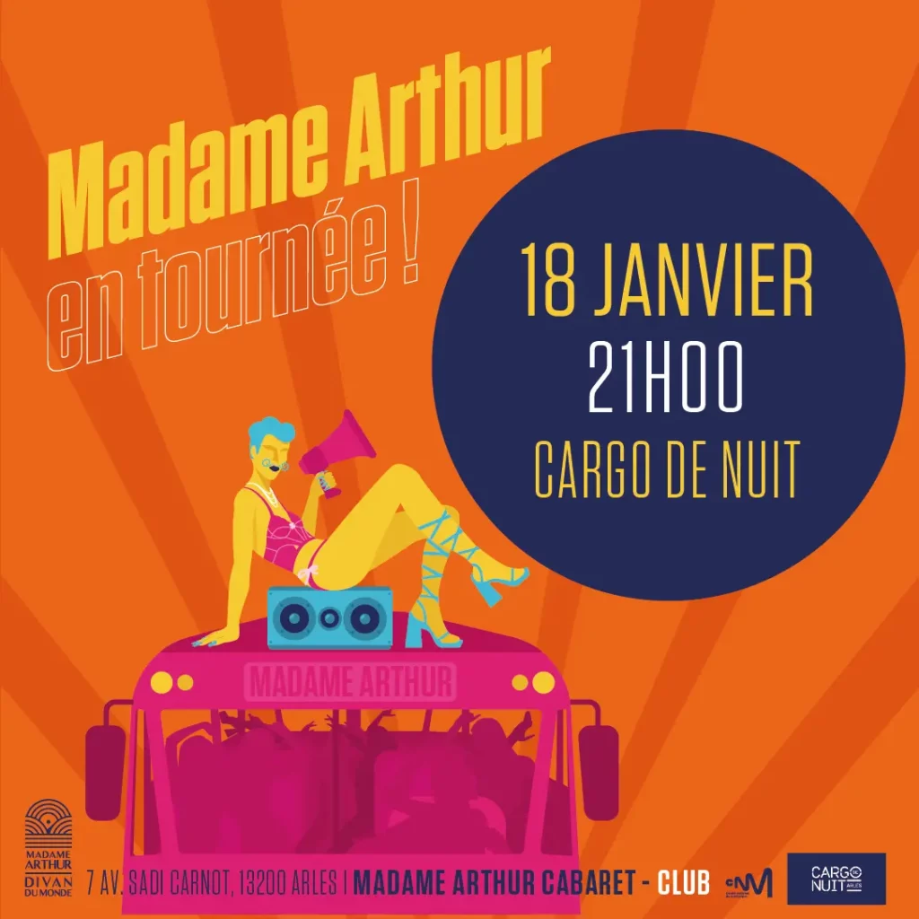 Madame Arthur au Cargo de Nuit. Affiche