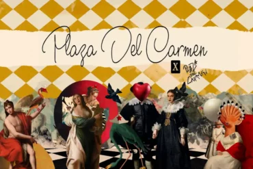 Collage numérique de PLAZA DEL CARMEN mêlant esthétique Renaissance et figures iconiques revisitées. enfin la boutique