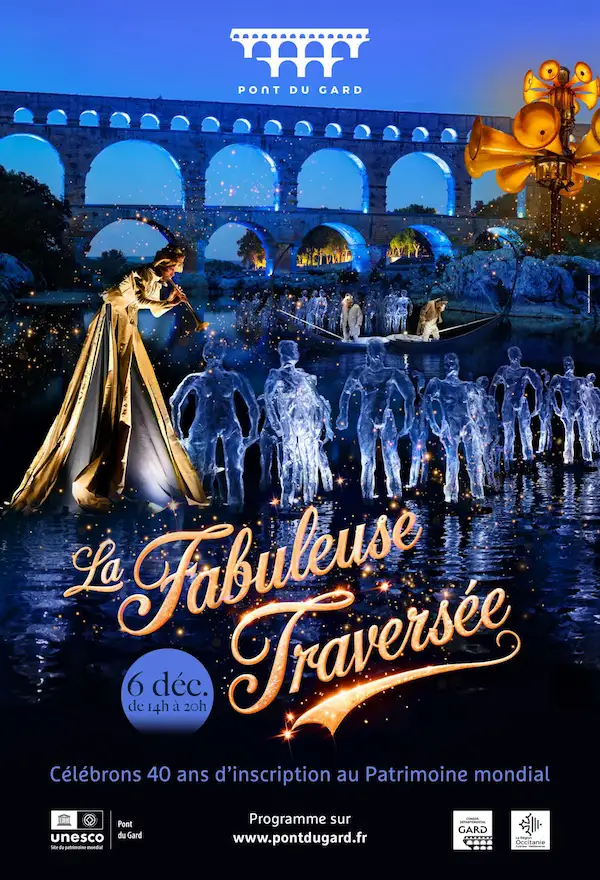 Affiche Fabuleuse-Traversee UNESCO Pont du Gard