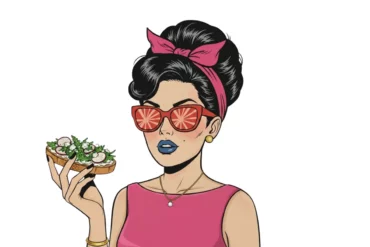 Illustration de l’affiche du festival Sainte Tartine 2026, célébrant la tartine et la gastronomie occitane à Montpellier.