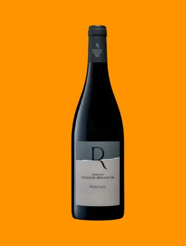 Vin IGP Cévennes Héritage du Domaine Deleuze Rochetin, 100% syrah, robe pourpre, coteaux d’Arpaillargues près d’Uzès